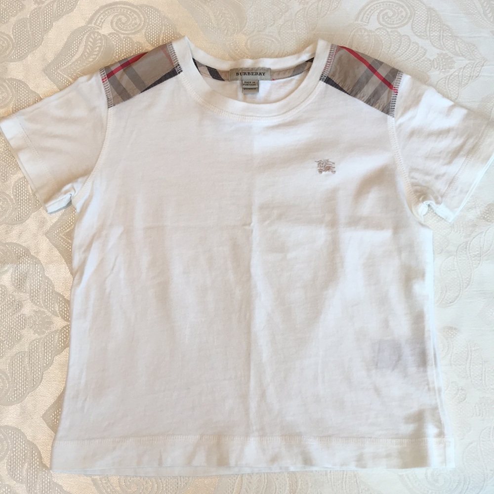 Burberry Crew Neck Check Graphic T-Shirt